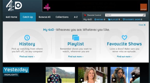 4oD app for Samsung