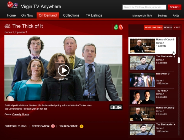 Virgin TV Anywhere TiVo