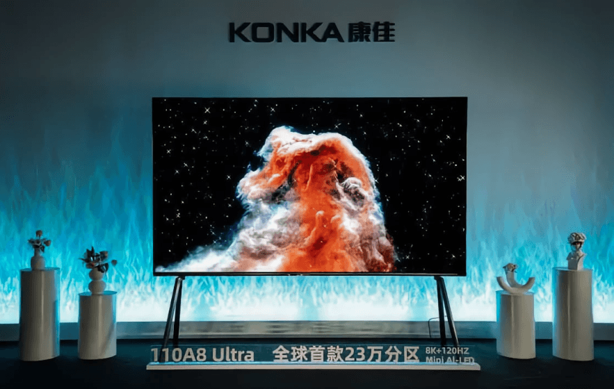 Konka debuts 8K Mini-LED TV with 230,000 local dimming zones