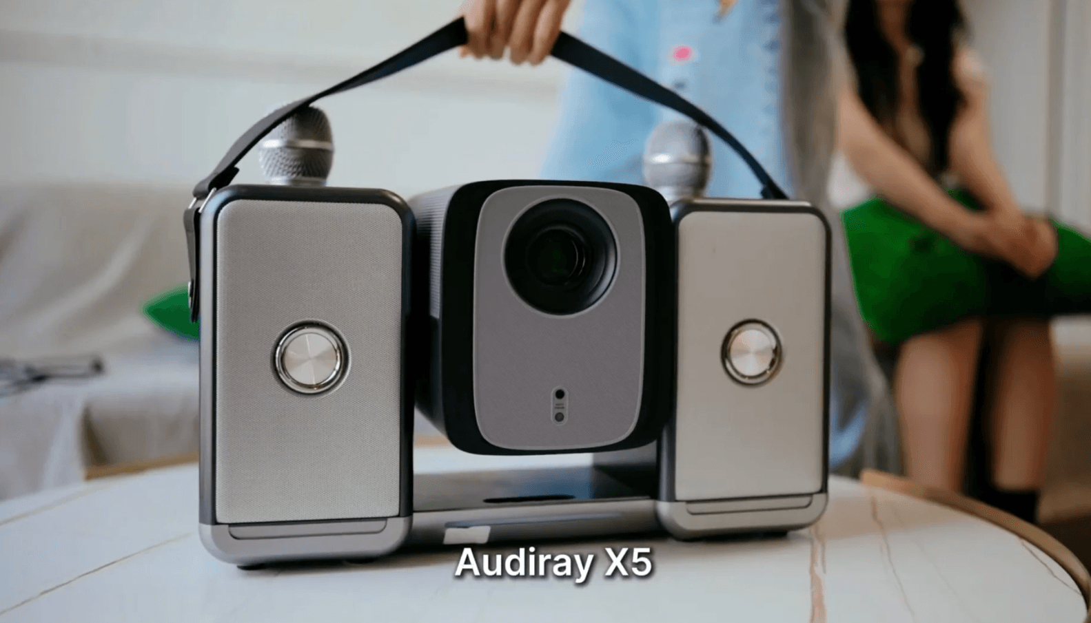 The Audiray X5 is a powerful portable projector that's perfect for parties