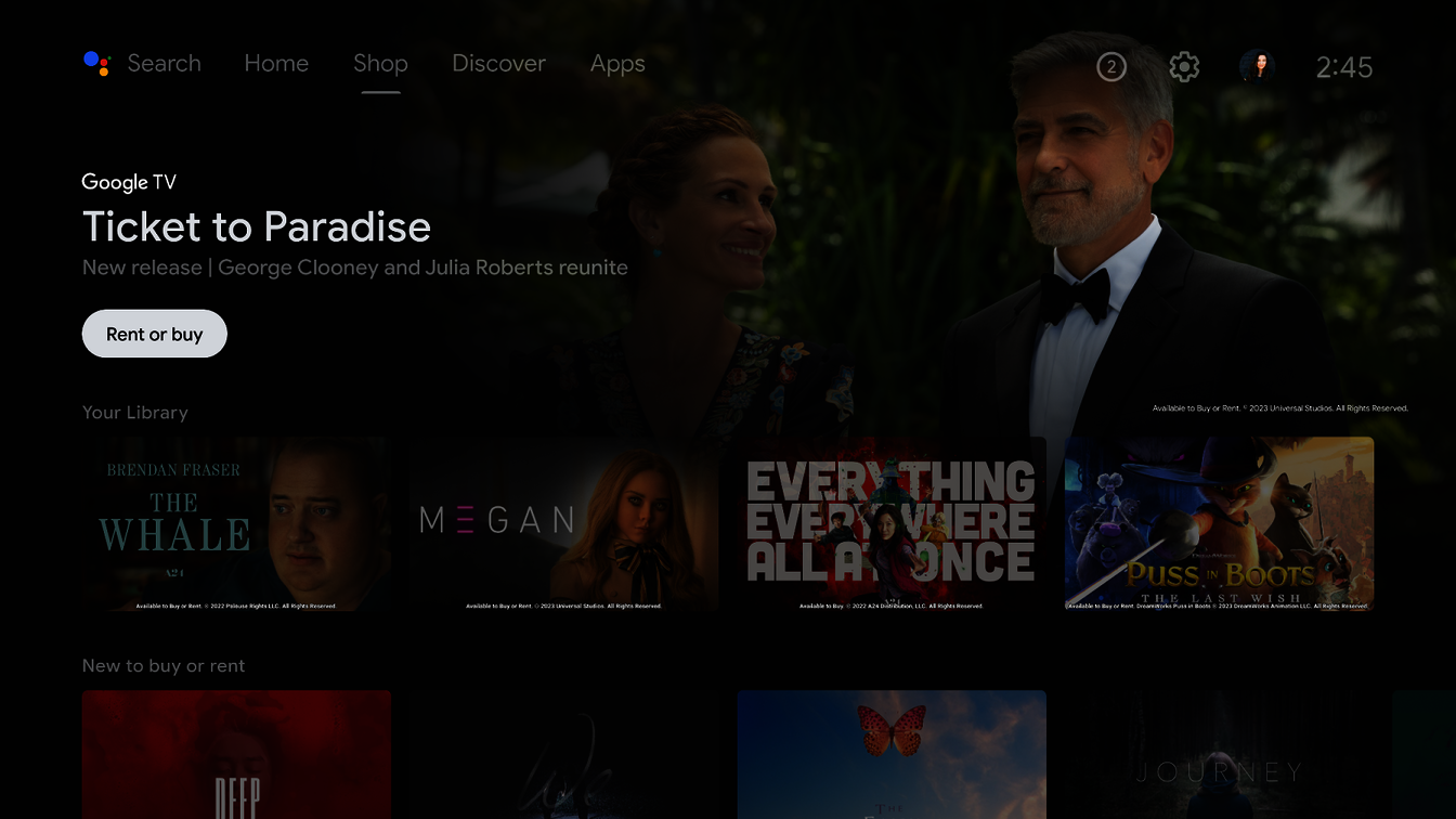 Android TV gets new Shop tab for buying and renting movies